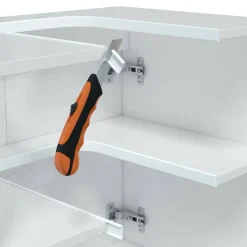 Mobili Sottolavabo > Dmora Set Mobili Bagno 4 Ripiani 6 Ante, 7 Vani - Trevico Bianco Lucido
