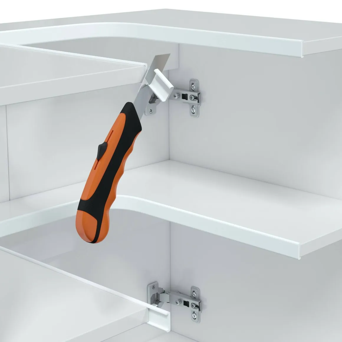 Mobili Sottolavabo > Dmora Set Mobili Bagno 4 Ripiani 6 Ante, 7 Vani - Trevico Bianco Lucido