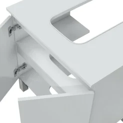 Set Mobili Bagno Bianco Lucido 5 Ripiani 4 Ante, 8 Vani - Vignolo