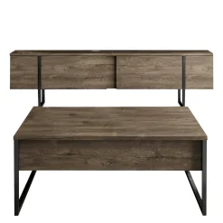 Mobili Soggiorno > Dmora Set Mobili da Soggiorno Marrone Noce Nero Modulabile 2 Ante, 2 Vani - Mornasco Nero, Marrone Noce