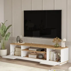 Mobili Soggiorno > Dmora Set Mobili da Soggiorno Marrone Rovere Nodi Nero Antracite Modulabile 15 Ripiani, 6 Ante - Foza Nero Antracite, Marrone Rovere Nodi
