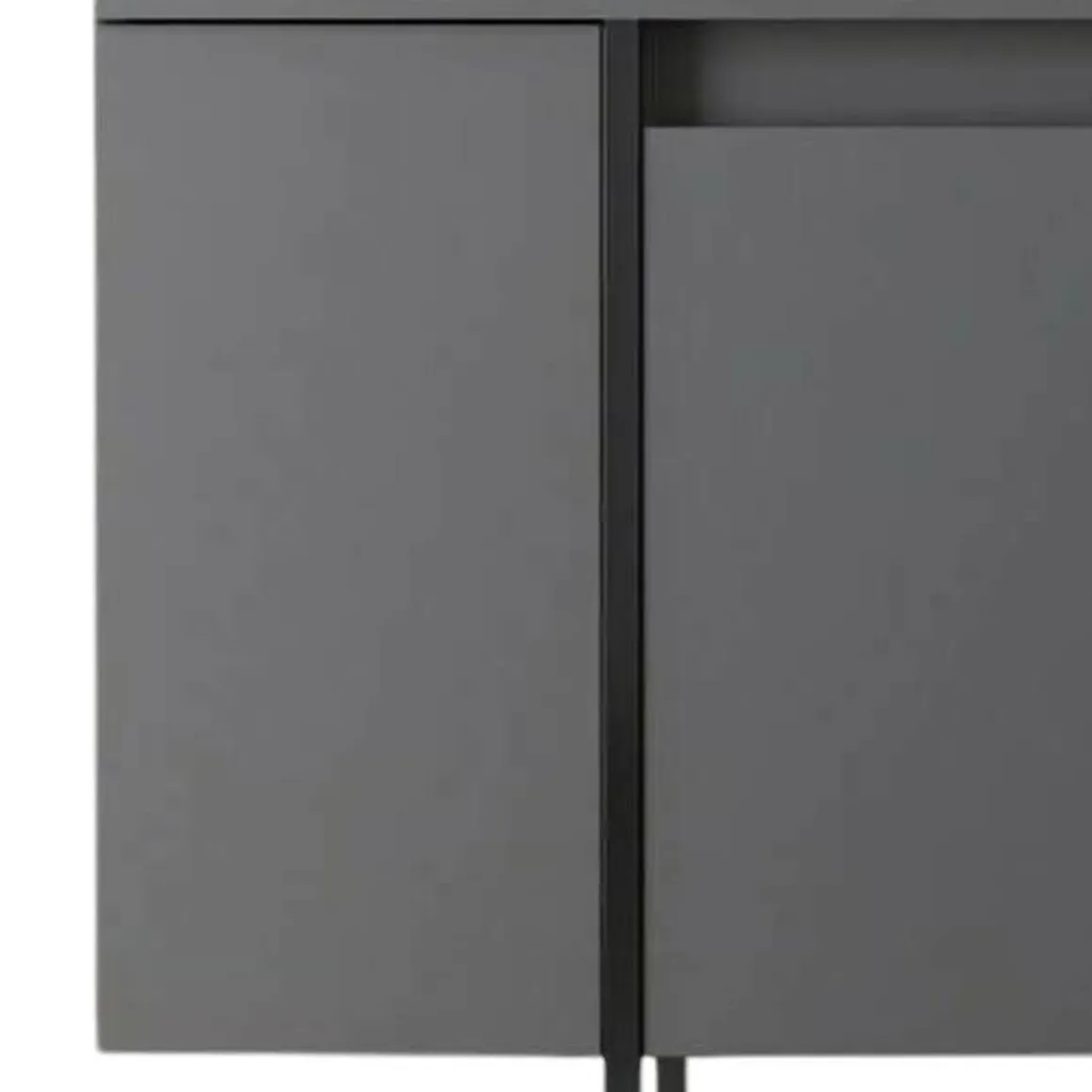 Mobili Soggiorno > Dmora Set Mobili da Soggiorno Modulabile Apertura a Ribalta, 2 Ante - Mornasco Nero Antracite