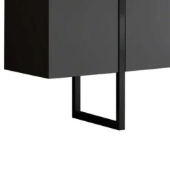 Mobili Soggiorno > Dmora Set Mobili da Soggiorno Modulabile Apertura a Ribalta, 2 Ante - Mornasco Nero Antracite