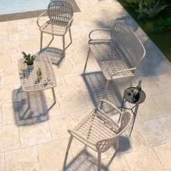 Set Da Esterno|Salotti Da Giardino > Dmora Set salotto da esterno Jurij, Tortora Grigio Tortora