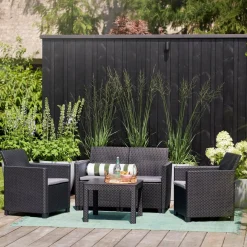 Set salotto da esterno Nepean, 113x65 h74 cm, Antracite
