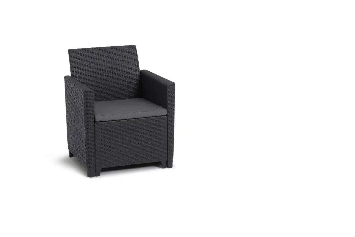 Set salotto da esterno Nepean, 113x65 h74 cm, Antracite