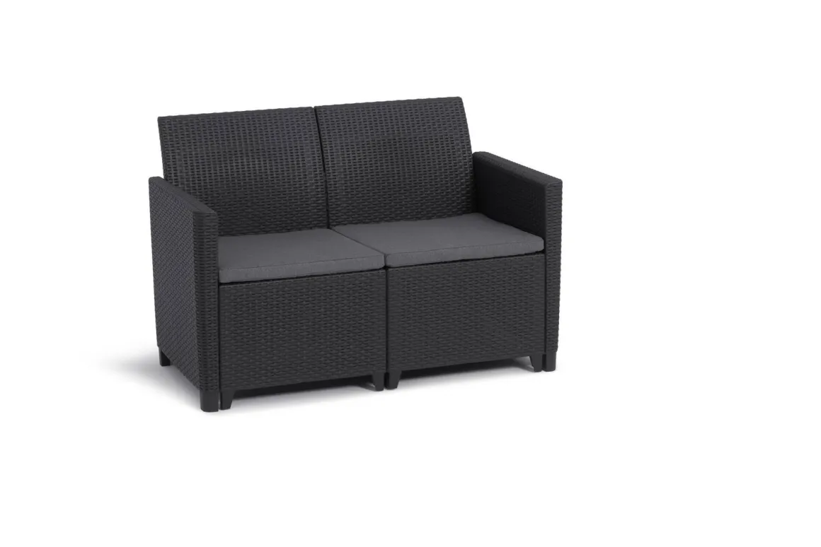 Set salotto da esterno Nepean, 113x65 h74 cm, Antracite