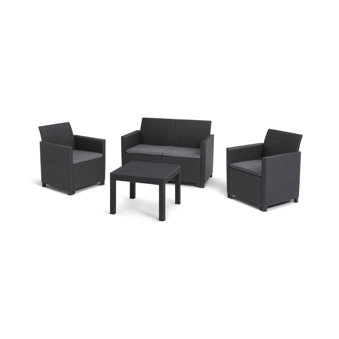 Set salotto da esterno Nepean, 113x65 h74 cm, Antracite