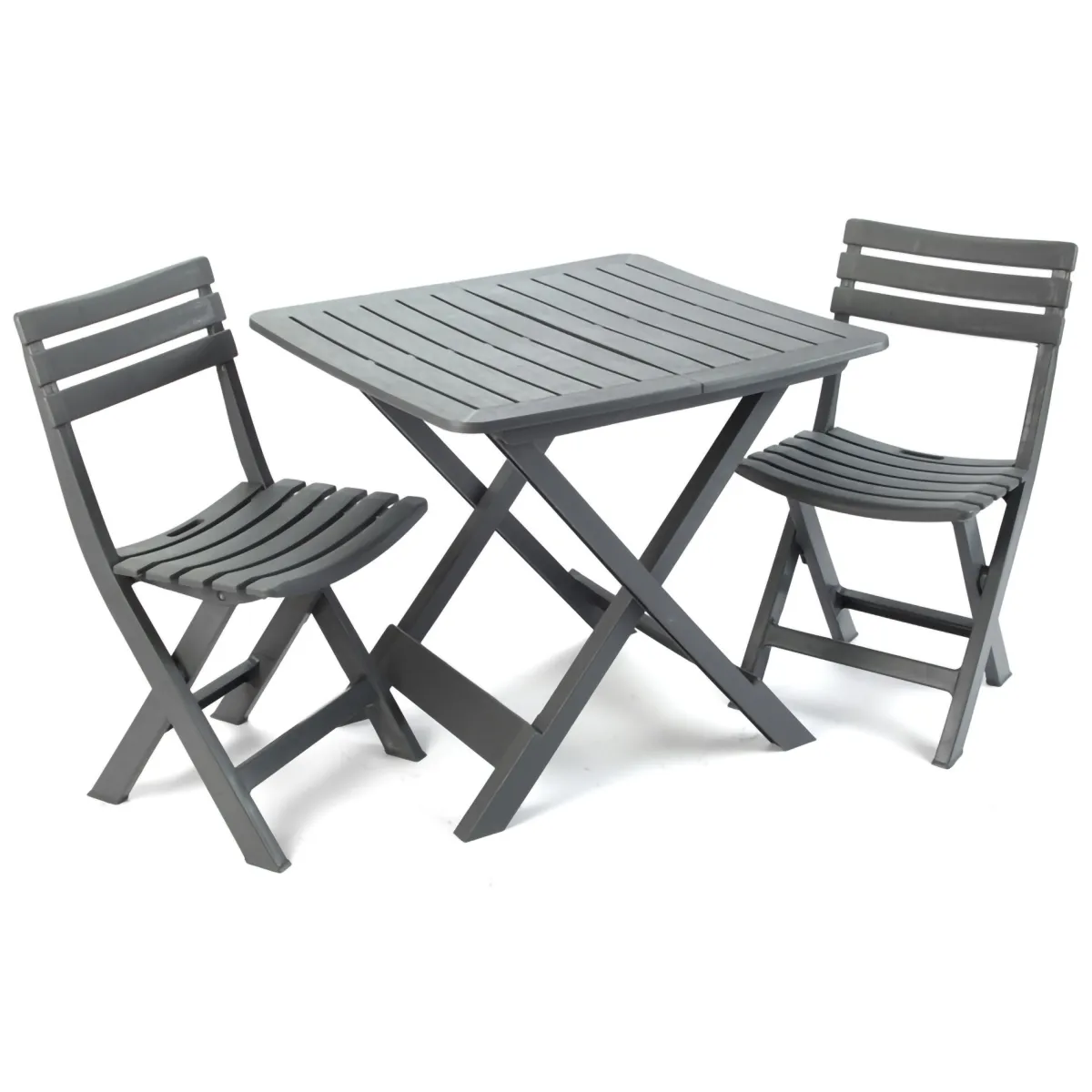 Set Da Esterno|Salotti Da Giardino > Dmora Set Salotto da Esterno 2 Posti un Tavolino, set Pieghevole Made in Italy - Viticuso Nero Antracite