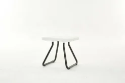 Set salotto esterno 2 poltrone 1 tavolino bianco - Canmore