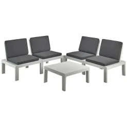 Set Da Esterno|Outdoor > Dmora Set salotto giardino angolare - Ermes Bianco