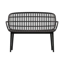 Set Da Esterno|Salotti Da Giardino > Dmora Set salotto giardino minimal 2 poltrone e 1 panchina - Jurij Bianco