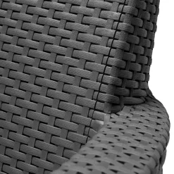 Set salotto giardino poltrone e divano con tavolino contenitore antracite - Whitby