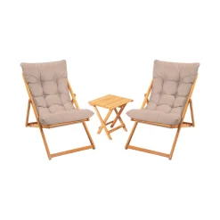 Set Da Esterno|Salotti Da Giardino > Dmora Set salotto giardino 2 posti e 1 tavolo antracite - Barrie Nero Antracite