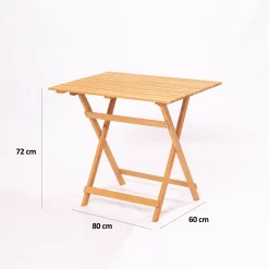 Set salotto giardino 4 sedie pieghevoli crema - Fanano