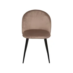 Set 6 Sedie da Cucina Imbottite in Velluto Grigio Tortora Struttura Metallo Ergonomiche 51x54x82h cm per Sala da Pranzo e Ufficio – Achito