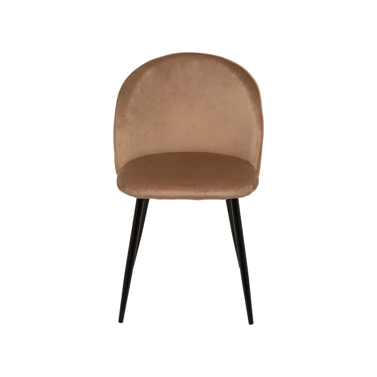 Sedie > Dmora Set 6 Sedie Moderne da Pranzo Imbottite in Velluto Struttura Metallo Ergonomiche 51x54x82h cm per Ufficio e Soggiorno – Achito Beige