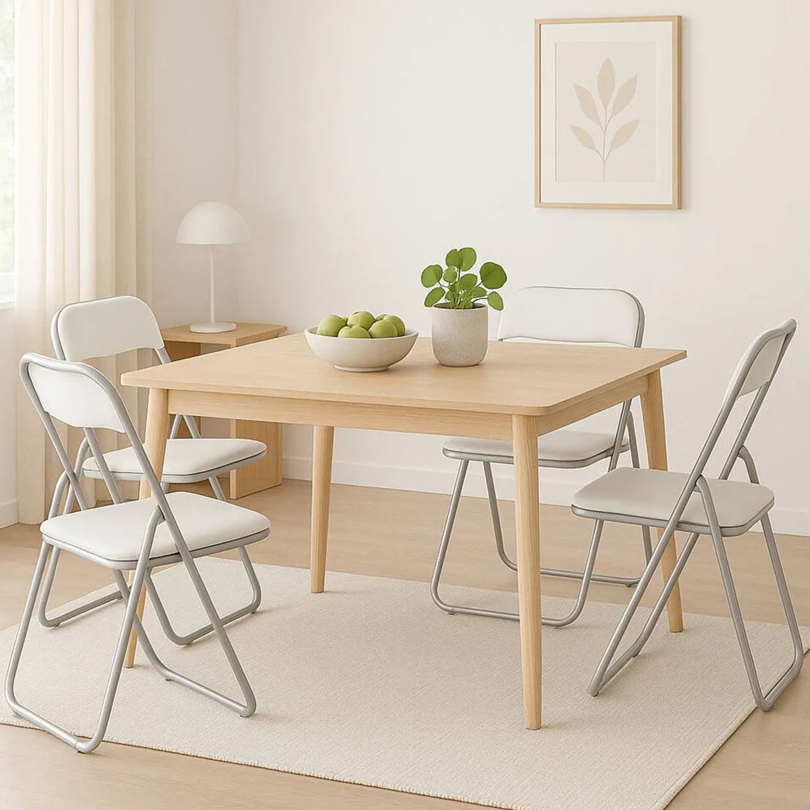 Ufficio|Cucina > Dmora Set 4 sedie pieghevoli imbottite nere struttura in metallo - Antenore Grigio, Nero