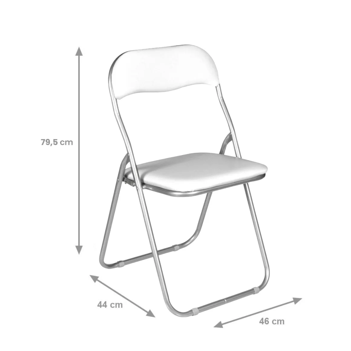 Ufficio|Cucina > Dmora Set 4 sedie pieghevoli imbottite nere struttura in metallo - Antenore Grigio, Nero