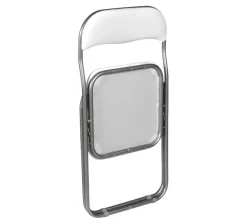Ufficio|Cucina > Dmora Set 4 sedie pieghevoli imbottite nere struttura in metallo - Antenore Grigio, Nero