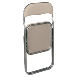 Ufficio|Cucina > Dmora Set 6 sedie pieghevoli imbottite bianche struttura in metallo - Antenore Grigio, Bianco