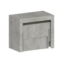 Set Tavolo E Sedie|Cucina > Dmora Set tavolo allungabile e 2 panche allungabili cemento 12 posti - Auditore Grigio Cemento
