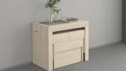 Set tavolo allungabile e 2 panche allungabili effetto legno 12 posti - Auditore
