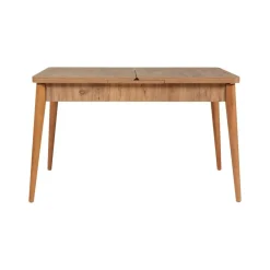Set Tavolo E Sedie > Dmora Set tavolo allungabile 8 posti 2 sedie e 1 panca in legno - Padru Grigio Cemento, Marrone Quercia