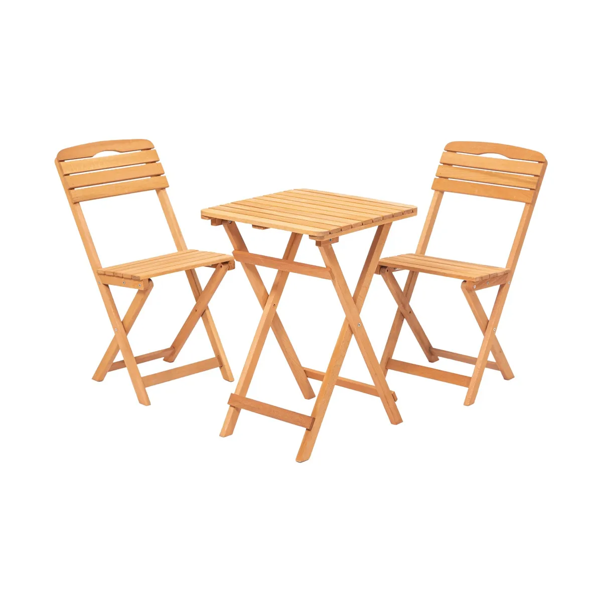 Set Tavolo E Sedie > Dmora Set Tavolo e Sedie 2 Posti Dimensione Tavolo 50x50h72 cm, Dimensione Seduta 40x30h81 cm - Isso Marrone