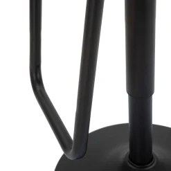 Sgabelli > Dmora Sgabello Bianco Crema Nero Regolabile Imbottito 41x41x61h cm, Altezza Seduta Massima 83 cm - Jardin Nero, Bianco Crema