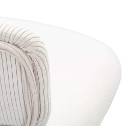 Sgabelli > Dmora Sgabello Bianco Crema Nero Regolabile con Schienale 43x50x86h cm, Imbottito - Essaou Nero, Bianco Crema