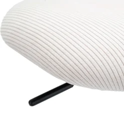 Sgabelli > Dmora Sgabello Bianco Crema Nero Regolabile con Schienale 43x50x86h cm, Imbottito - Essaou Nero, Bianco Crema
