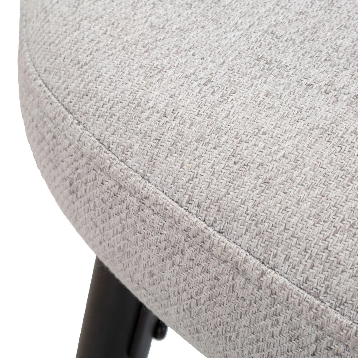 Sgabello Grigio Nero Imbottito Colore Struttura Nero 52x59x108h cm, Materiale Struttura in Legno Nobilitato - Guadal