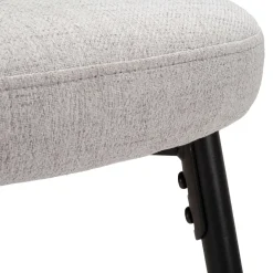 Sgabello Grigio Nero Imbottito Colore Struttura Nero 52x59x108h cm, Materiale Struttura in Legno Nobilitato - Guadal