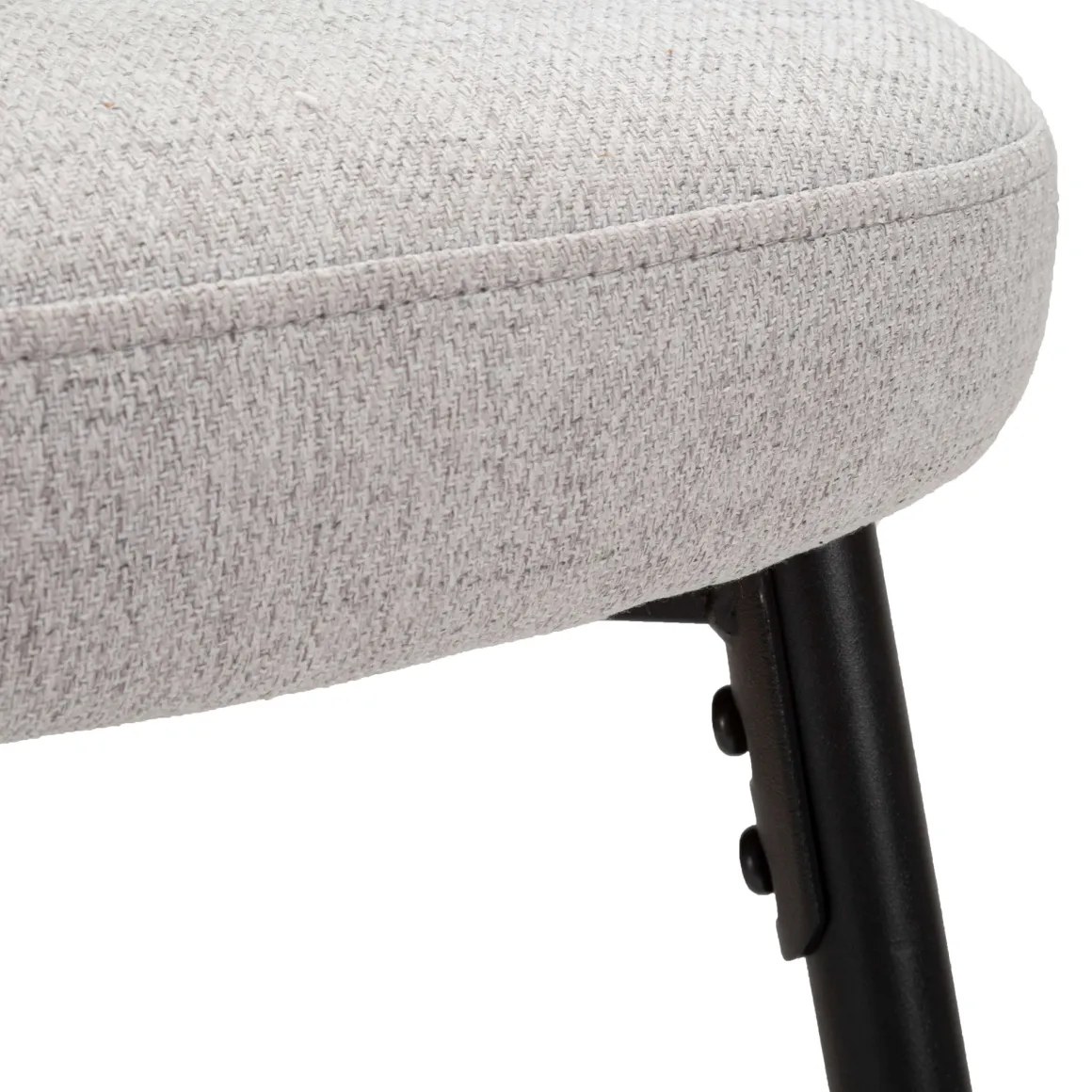 Sgabello Grigio Nero Imbottito Colore Struttura Nero 52x59x108h cm, Materiale Struttura in Legno Nobilitato - Guadal