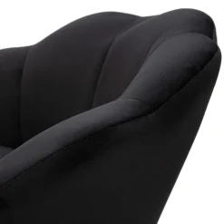 Sgabello Nero oro Rivestimento in Velluto Imbottito 55x53x110h cm, Colore Seduta Nero - Tequis