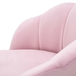 Sgabello Rosa oro Rivestimento in Velluto Imbottito 55x53x110h cm, Colore Seduta Rosa - Tequis