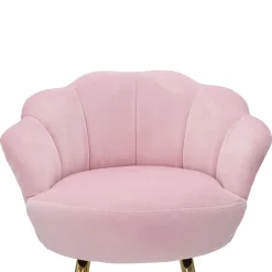 Sgabello Rosa oro Rivestimento in Velluto Imbottito 55x53x110h cm, Colore Seduta Rosa - Tequis