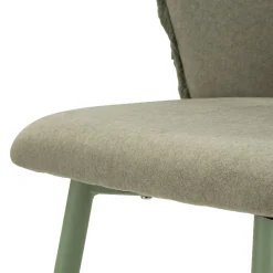 Sgabello Verde Imbottito set da 2 con Schienale 55x58x106h cm, Materiale Struttura in Legno Nobilitato - Kalpa