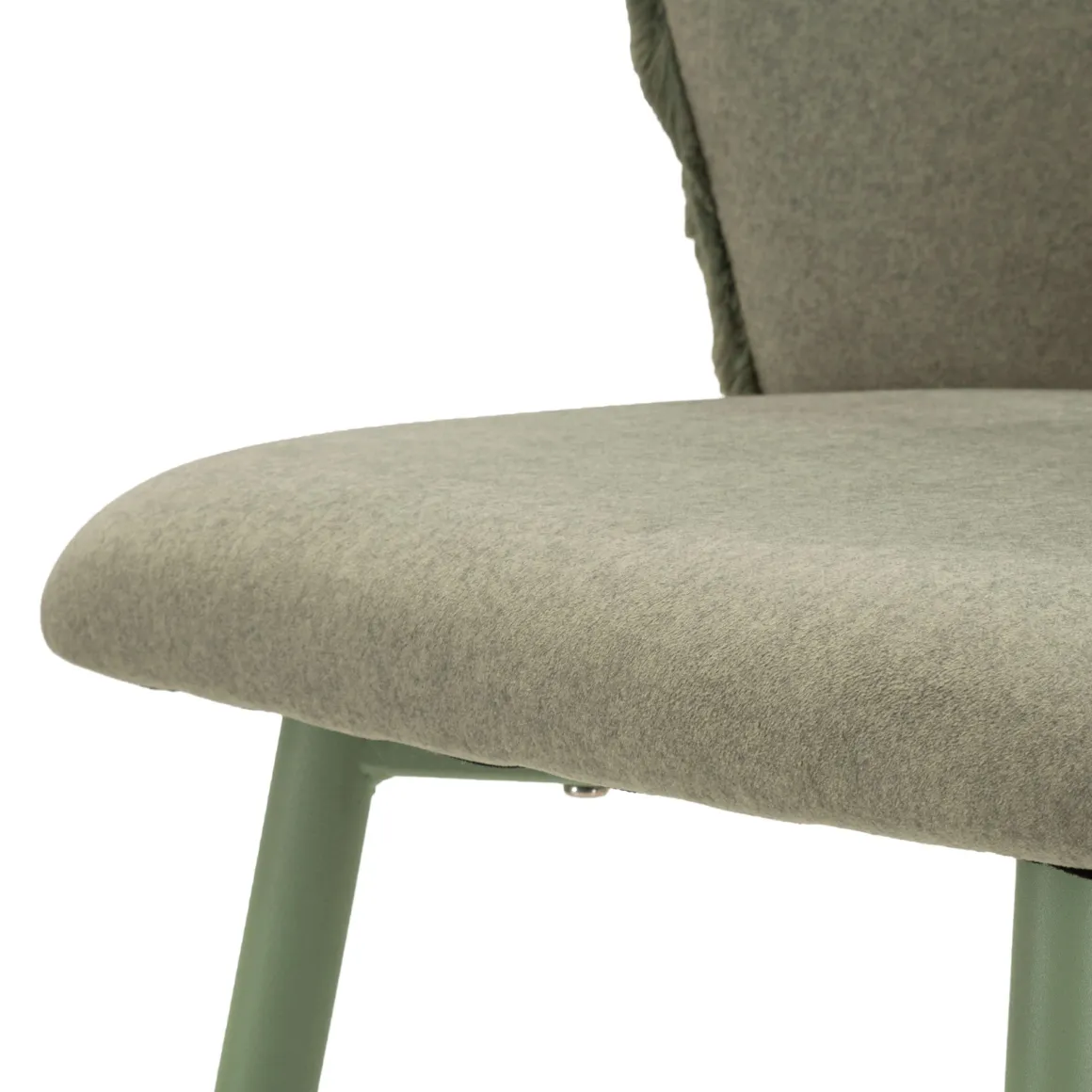 Sgabello Verde Imbottito set da 2 con Schienale 55x58x106h cm, Materiale Struttura in Legno Nobilitato - Kalpa