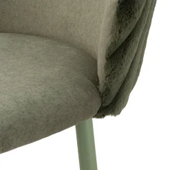 Sgabello Verde Imbottito set da 2 con Schienale 55x58x106h cm, Materiale Struttura in Legno Nobilitato - Kalpa