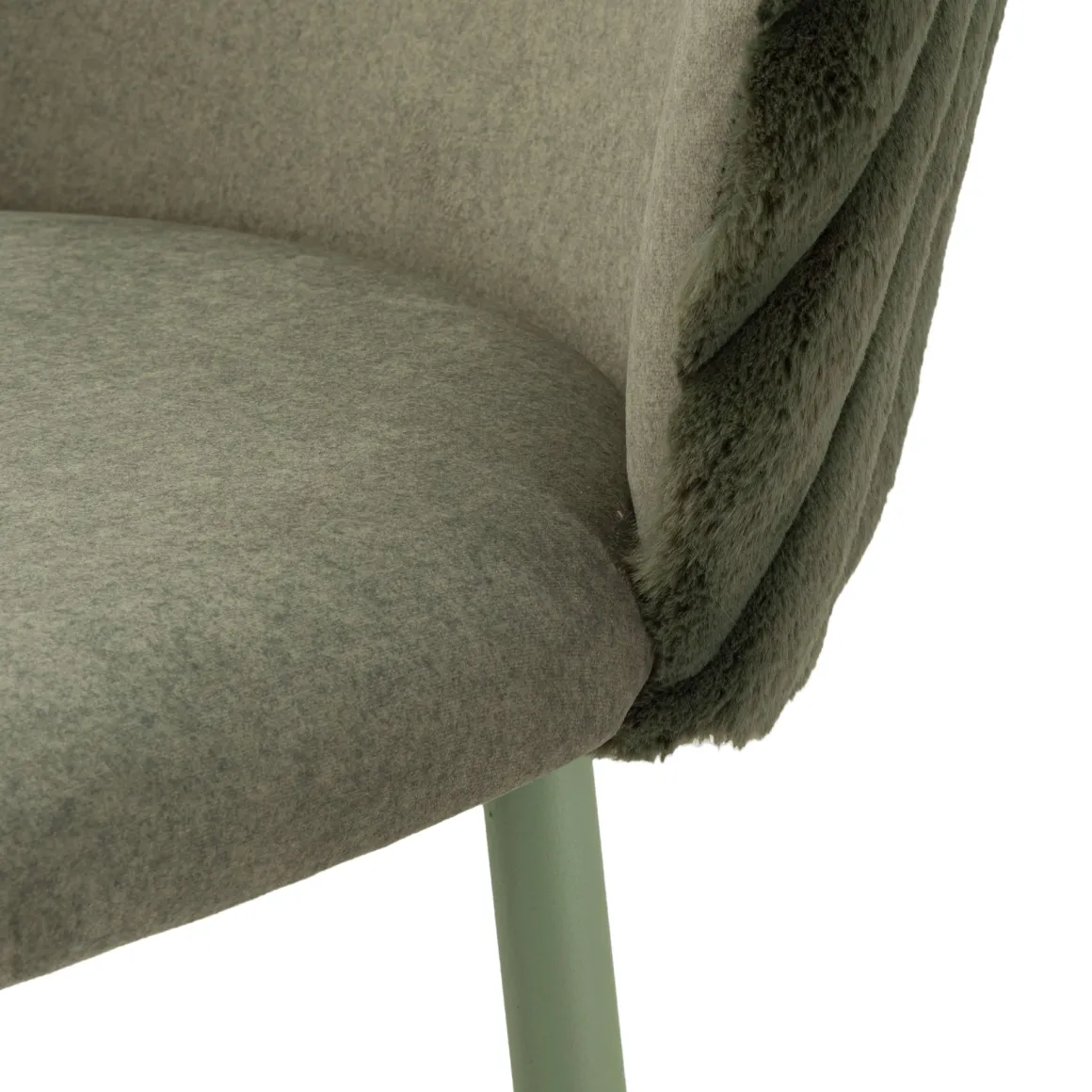 Sgabello Verde Imbottito set da 2 con Schienale 55x58x106h cm, Materiale Struttura in Legno Nobilitato - Kalpa