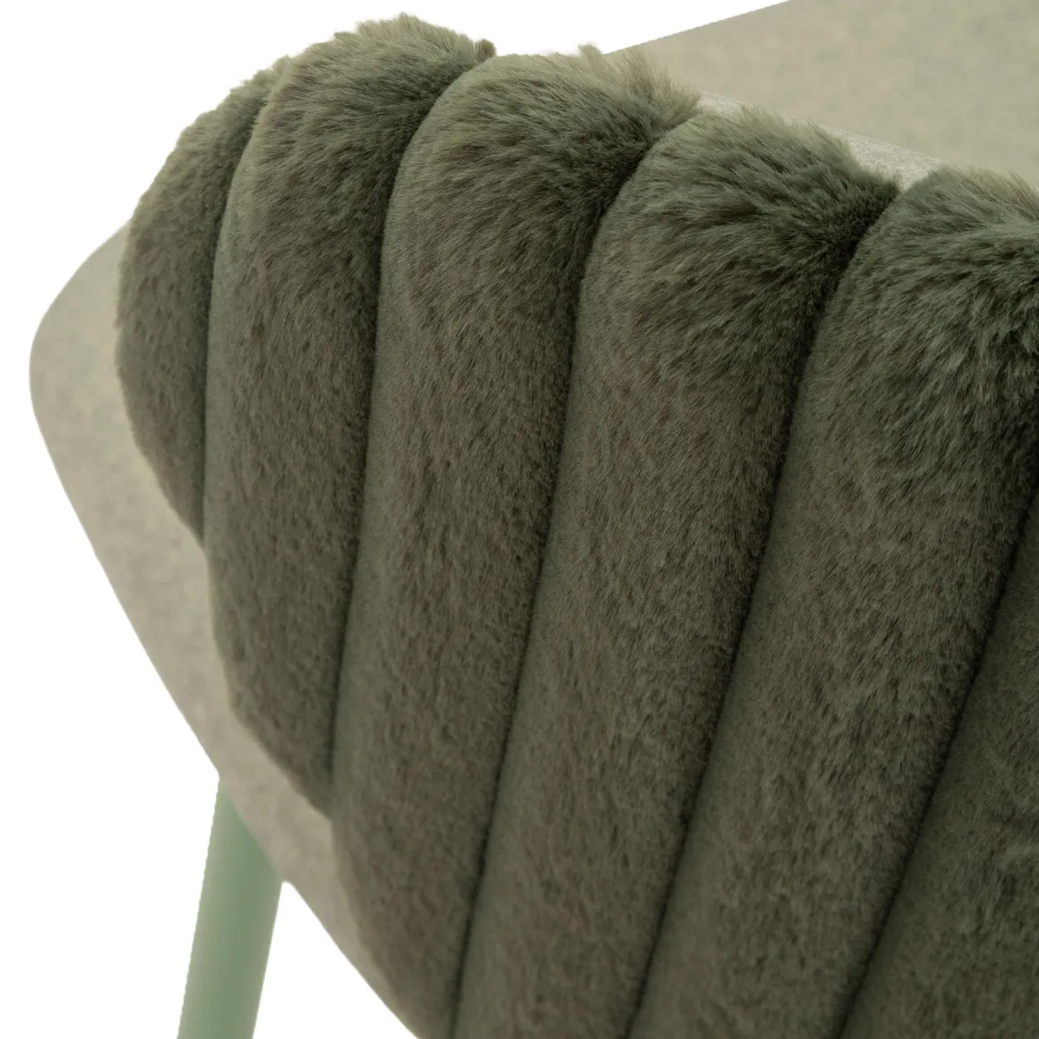 Sgabello Verde Imbottito set da 2 con Schienale 55x58x106h cm, Materiale Struttura in Legno Nobilitato - Kalpa