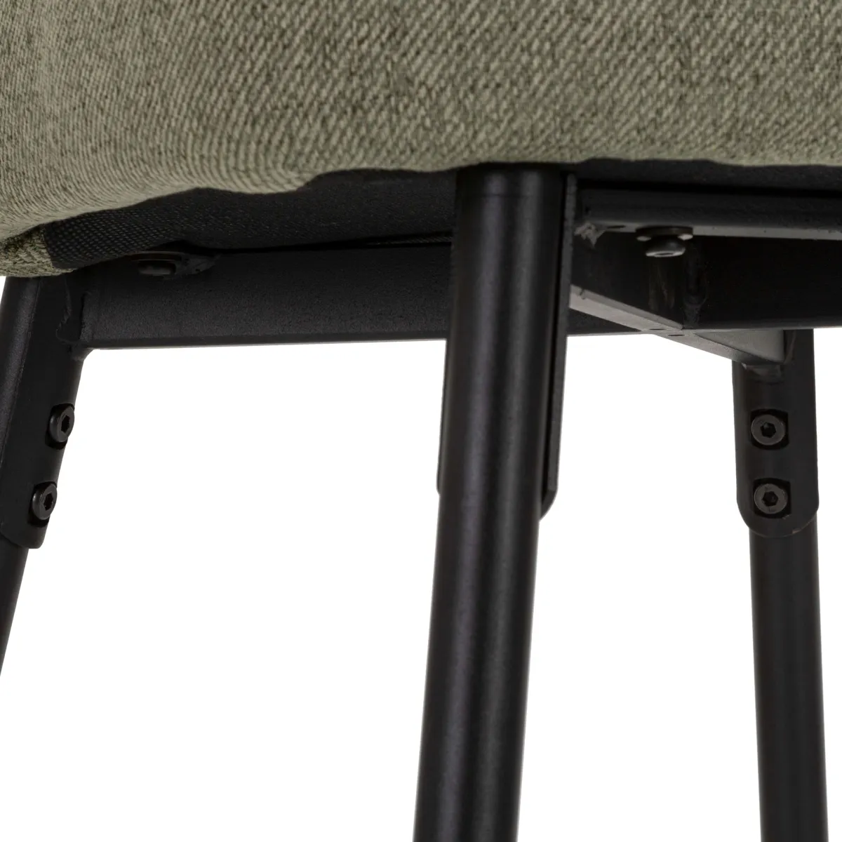 Sgabelli > Dmora Sgabello Verde Nero Imbottito Colore Struttura Nero 52x59x108h cm, Materiale Struttura in Legno Nobilitato - Guadal Nero, Verde
