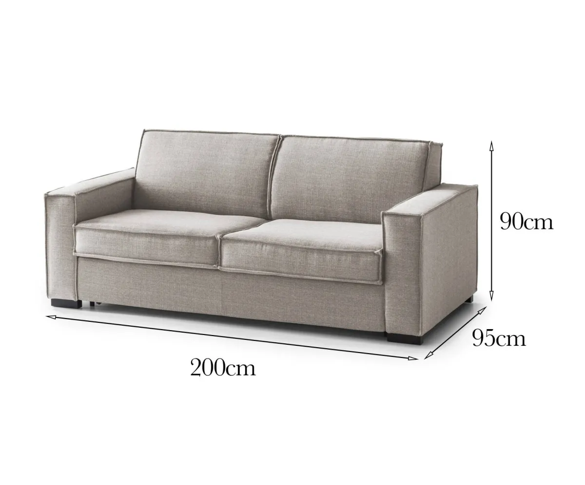 Salotto|Divani Fissi 3 Posti > Dmora Sofa ad angolo tortora 200x95x90h cm - Abernathy Grigio Tortora