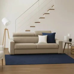 Salotto|Divani Fissi 3 Posti > Dmora Sofa angolare 220x95x85h cm - Matrice Beige