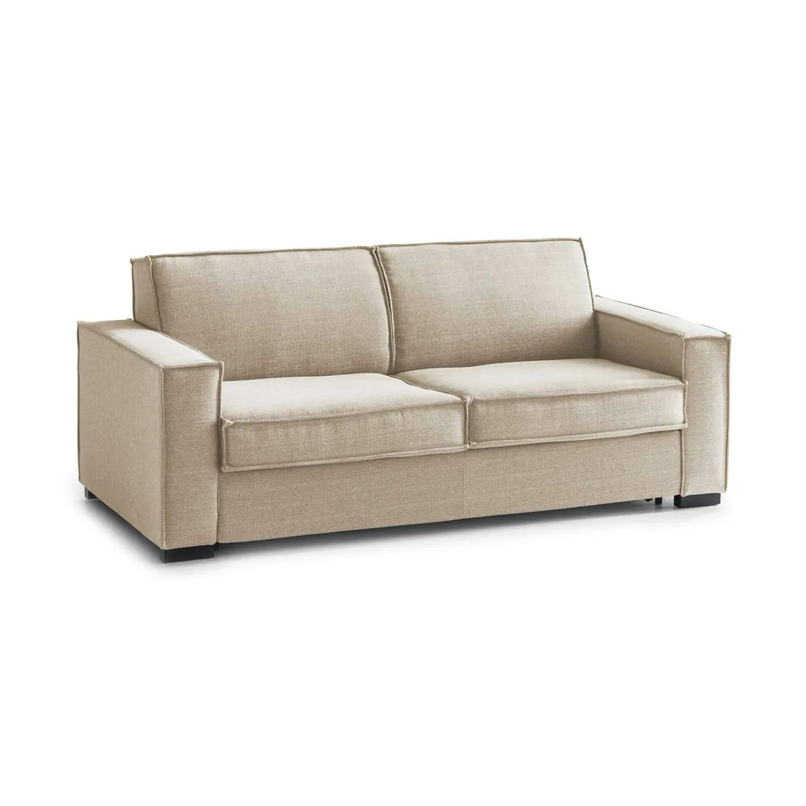 Sofa con braccioli beige 220x95x90h cm - Diopside