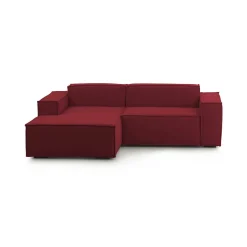 Divani Angolari|Divani Fissi Con Penisola > Dmora Sofa con braccioli 220x170x70h cm - Alhoa Rosso