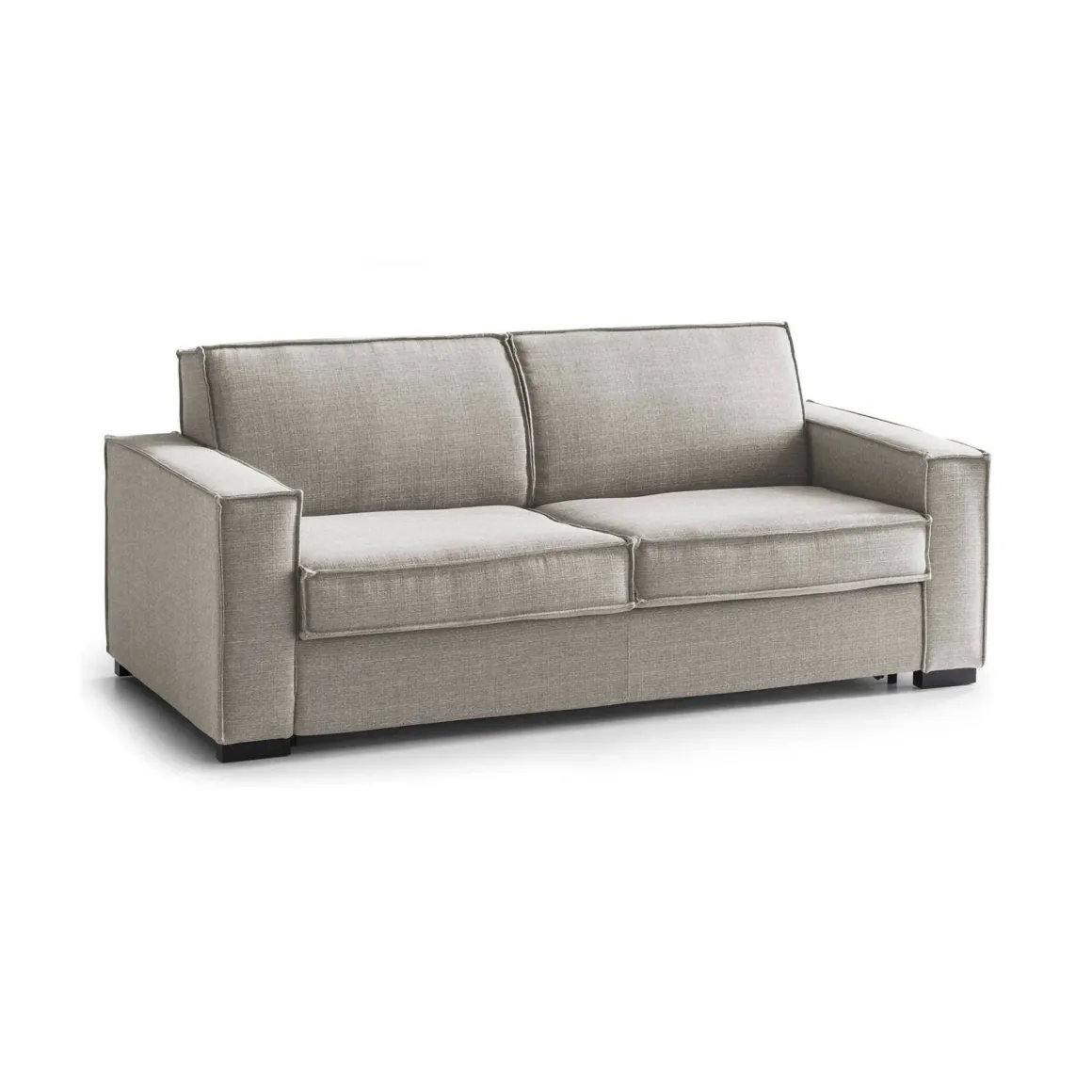 Sofa con braccioli tortora 220x95x90h cm - Diopside