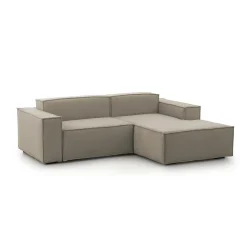 Sofa con penisola tortora 220x170x70h cm - Amuleto
